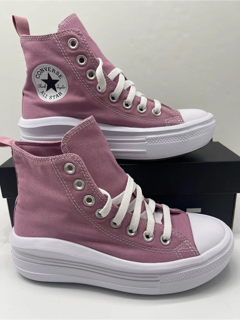 Converse CTAS MOVE HI CLIFFSIDE ROSE/WHITE/BLACK A13128C Platform Sneakers